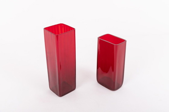 Image 1 of Pair of Scandinavian design vases from Monica Bratt for Reijmyre, Sweden 1960’s