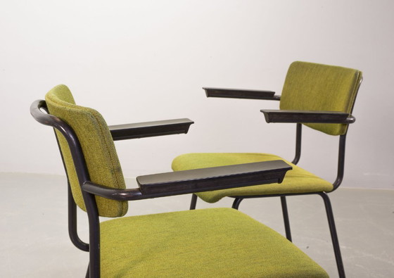 Mid-Century Dutch Design Vivid Green Gispen Dining Chairs Model 1235 by André Cordemeyer, Set of 6. The (photo 21 of 23)