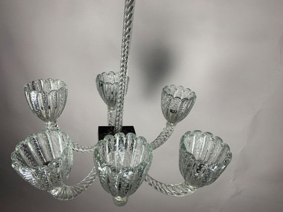 Image 1 of Seguso vetri d'arte Kronleuchter 1950er Jahre