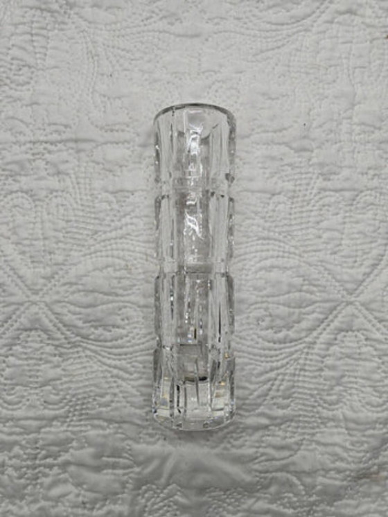 Vintage Crystal Roll Vase – Glass (photo 3 of 5)