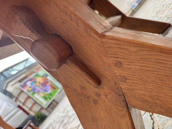 Set in rovere in stile brutalista di De Puydt, Belgio – Set da pranzo, Wood (photo 7 of 9)