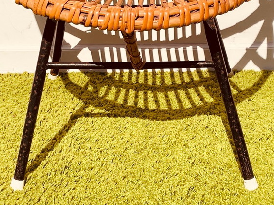 Image 1 of Pair of small rattan Noordwolde armchairs ~ Vintage 60s