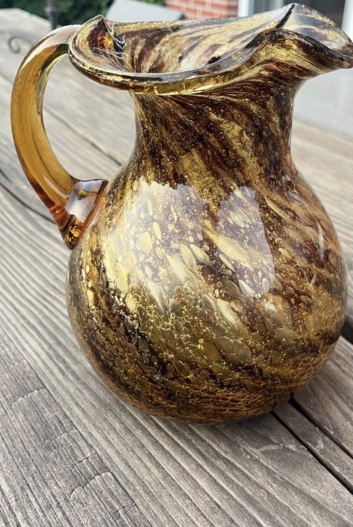 Pichet/vase en verre Murano vintage