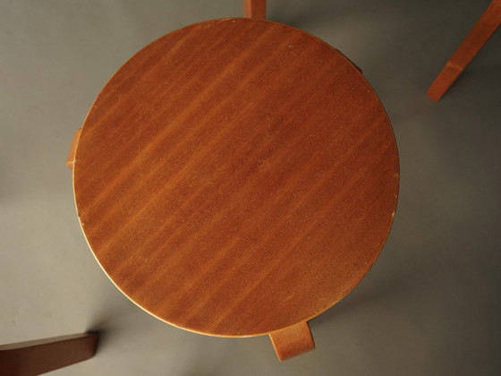 Image 1 of Set van 6 krukken model 60 van Alvar Aalto voor Artek Finland, jaren 1940.
