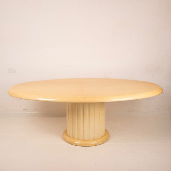 Image 1 of Raro Tavolo in pergamena di Aldo Tura per Tura Milano 1960