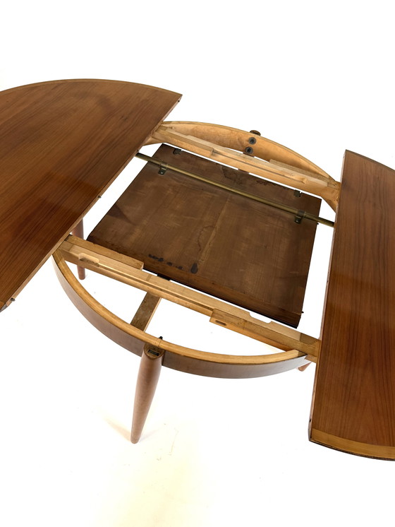Image 1 of Vintage extendable walnut dining table, Lübke '60
