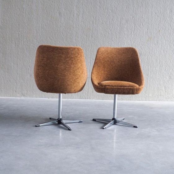 Set aus 2 Mid-Century Modern Cocktailstühlen – Esszimmerstühle, Textile (photo 7 of 12)