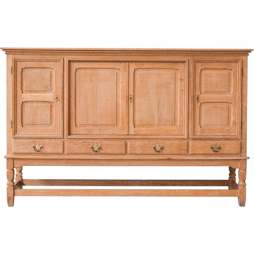 Aparador vintage de roble con 4 puertas, Dinamarca, 1960