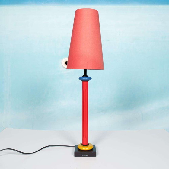 Image 1 of Memphis table lamp 1980s, minimalist table lamp colors