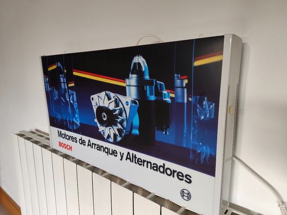 Insegna luminosa vintage BOSCH, Decorazioni murali, Metallo, Plastica, Blu (foto 10 di 10)
