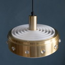 Deense messingkleurige Vitrika hanglamp 