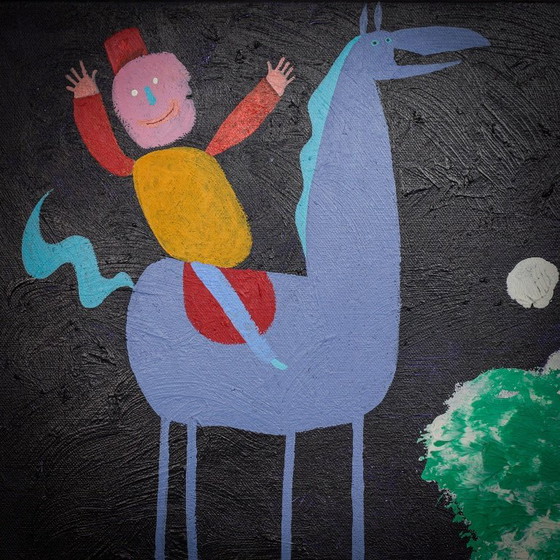 Image 1 of Whimsical Figurative Painting by Wouter Stips, Netherlands, 2000s