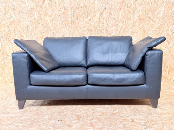 Image 1 of Machalke Design Bank Van Leer Model Pablo zwart