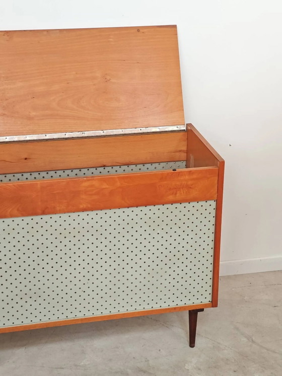 Cassapanca porta coperte ceca blu 1970 – Armadi contenitori, Wood, Mid Century Modern (photo 6 of 12)