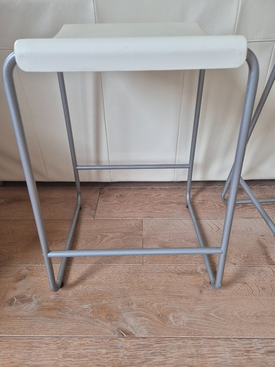 Set Van 2 Vintage IKEA Kristian Pallar Krukken - Eva Lilja Löwenhielm – Barkrukken, Metal (photo 3 of 5)