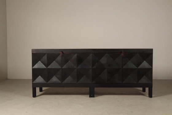 Jean Batenburg for MI Credenza Brutalista in Rovere Ebanizzato, Belgio, Anni '60 – Credenze, Wood (photo 8 of 17)