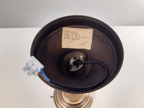 Image 1 of Art-Deco-Deckenleuchte, bernsteinfarbene Marmor-Herda-Pendelleuchte