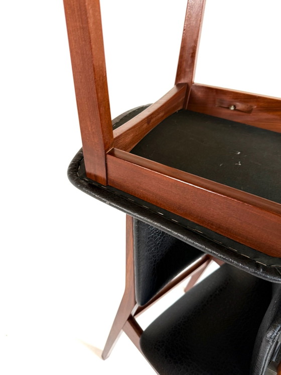 Set of 4 vintage Danish Dining chairs, 1970s – Metal, Wood (photo 9 of 10)