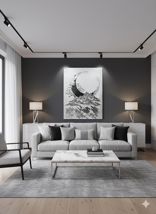 Arredo soggiorno moderno minimal elegante. Soggiorno moderno e minimale