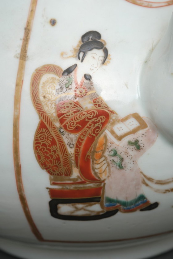 Image 1 of antieke Japanse porseleinen theepot Imari-ware