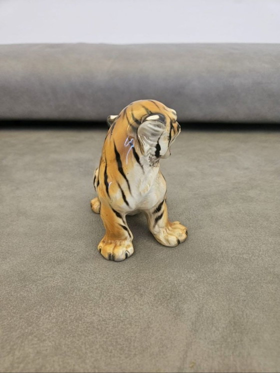 Image 1 of Tiger figurine porcelain by Ronzan Italy ~1950