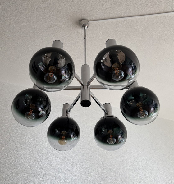 Vintage Targetti Sankey ceiling lamp – Ceiling lights, Glass, Metal (photo 5 of 12)