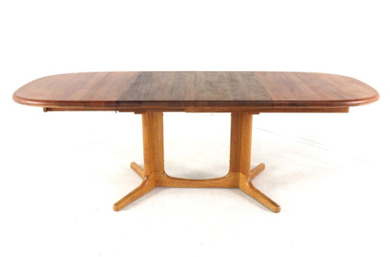 Image 1 of Glostrup oval 2x extendable dining table Danish design
