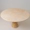 Italian Travertine and Brass Pedestal Dining Table by Marzio Cecchi for Studio Most, 1970s (photo 2 of 13)