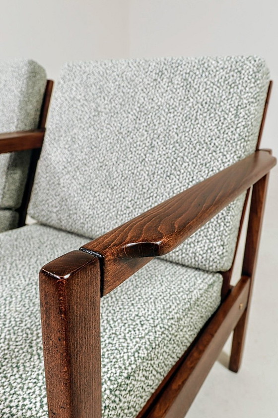 Image 1 of Een paar moderne loungestoelen, babyblauw, 1970