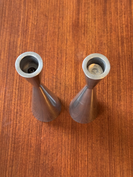 Image 1 of Set di candelieri vintage IKEA SNYGG – design in alluminio