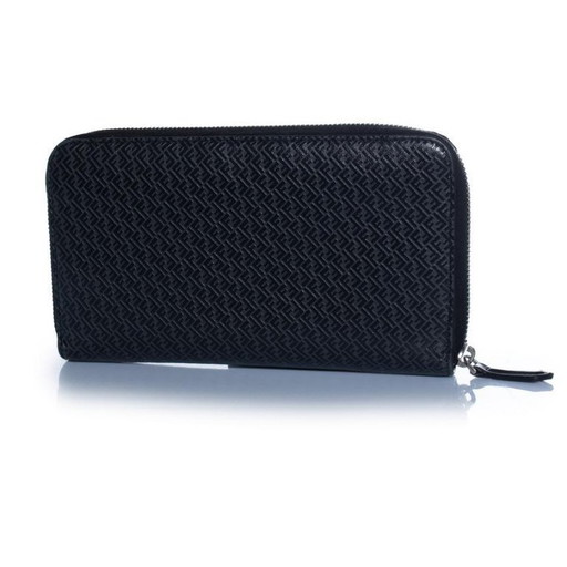 Fendi, FF-Print Leder-Clutch mit Reißverschluss im Continental-Stil