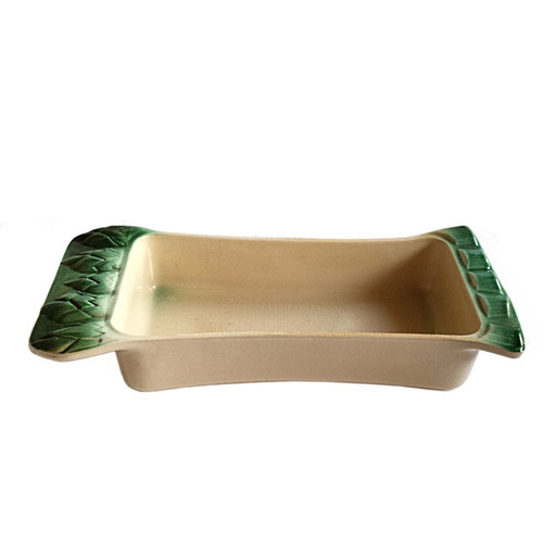 Cazuela de cerámica francesa vintage para espárragos