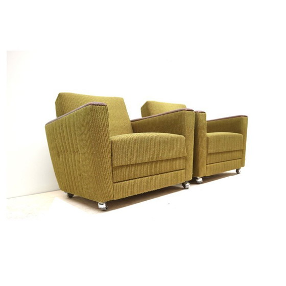 Image 1 of 2 poltrone vintage verdi degli anni '70