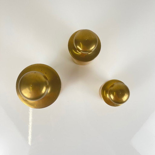 Set aus 3 Vintage-Dosen aus vergoldetem Messing, 1960er-1970er Jahre – decoratieve objecten, Brass (photo 2 of 13)