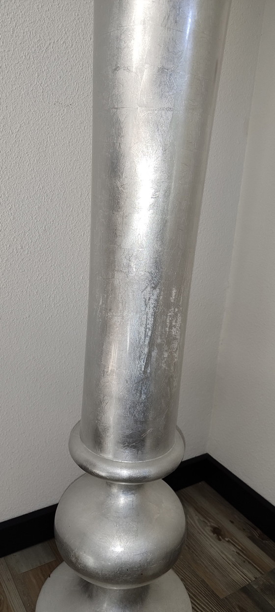 Image 1 of Floor vase leaf silver