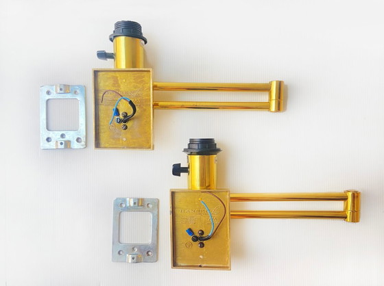 2 Applique a braccio orientabile di George Hansen Metalarte, anni '70 – Brass (photo 11 of 18)