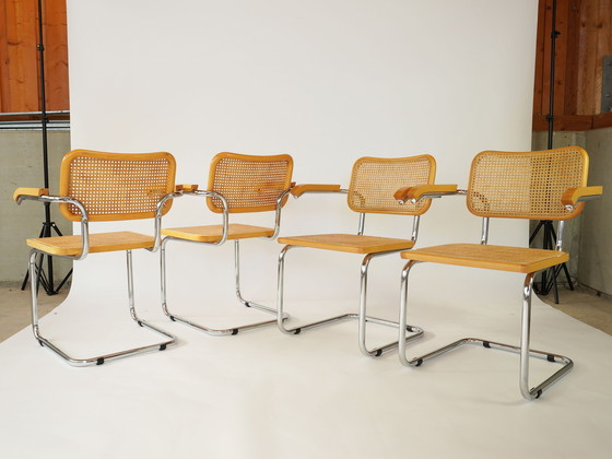 Image 1 of Stijl B64 eetkamerstoelen van Marcel Breuer, set van 4