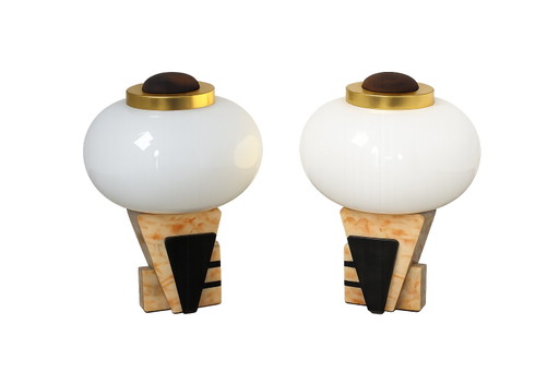 Paar Art Deco tafellampen uit de jaren 50