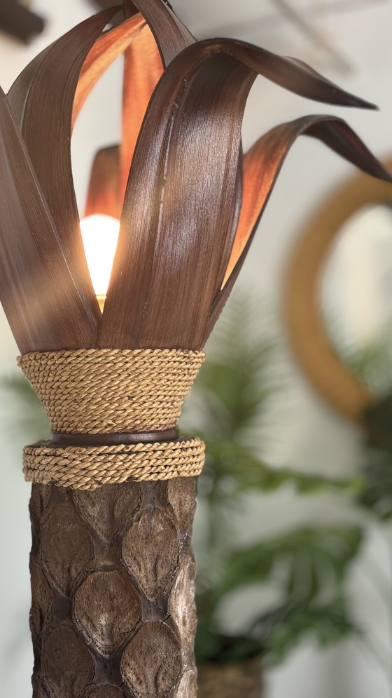 Image 1 of 2 x Vintage palmboom lampen set vloerlampen 195 cm