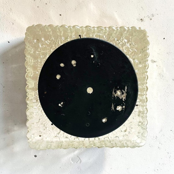 Image 1 of A large flush mount designed for both wall and ceiling application, in the 1970s.  This particular type of fixture tends to sit 