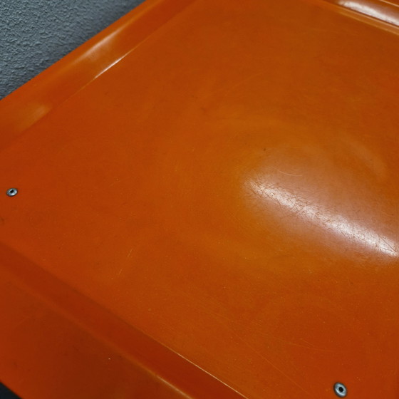 Image 1 of Carrello da tè arancione vintage Barcart degli anni '70