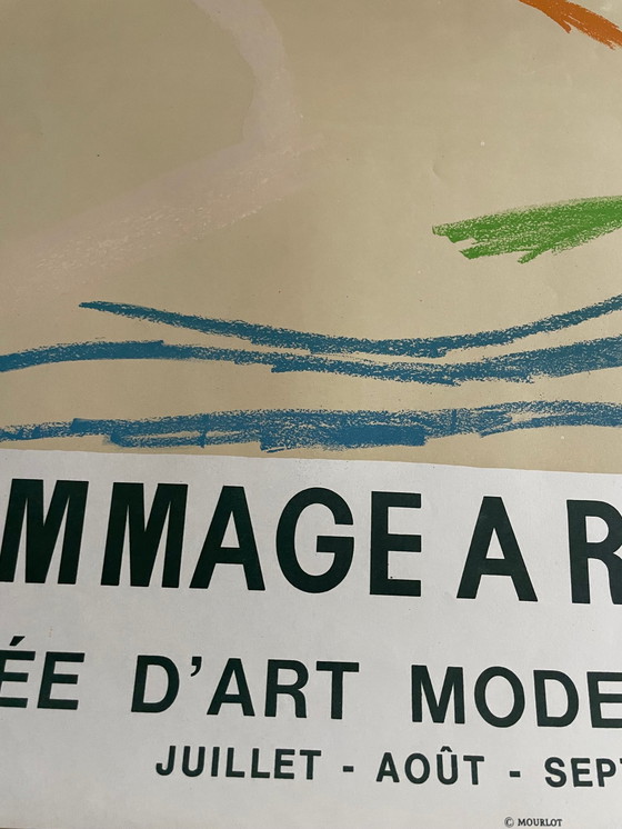 Image 1 of Pablo Picasso (1881-1973), Hommage a René Char, Musee d'Art Moderne de Ceret, Mourlot, Parigi, di Henri Deschamps