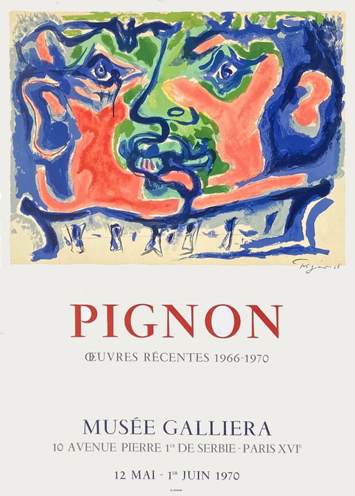 Edouard PIGNON Expo 70 - Musée Galliéra originele poster 1970