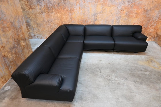 Refurbished Unique black leather Cassina Fiandra Modular sofa – Modern (photo 8 of 10)