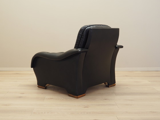 Image 1 of Schwarzer Sessel, Italienisches Design, 1980er Jahre, Herstellung: Italien