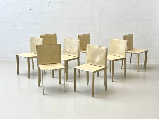 Set of 6 vintage chairs model Piuma by Cattelan Italia, 1970s