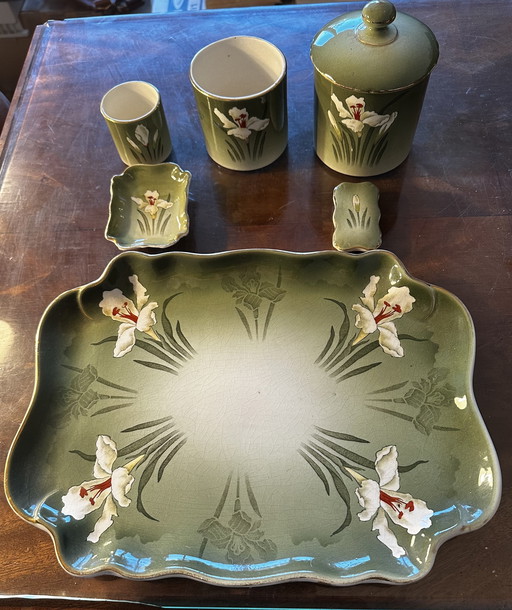 Nécessaire dit de Fumeur- Manufacture De Bruyn Faiencerie Fives Lille vers 1920