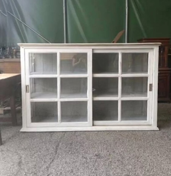 Image 1 of Antiker Ladenschrank, niedrige Vitrine