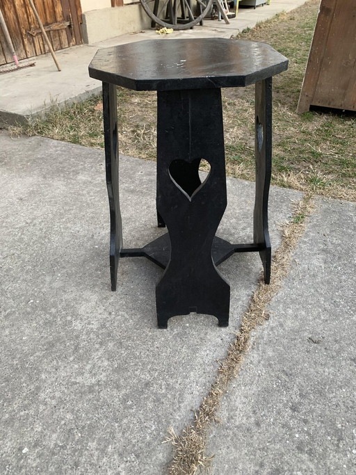 Vintage Black Painted Side Table