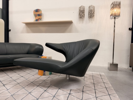 Leolux Parabolica Swivel Armchair green leather (photo 7 of 11)